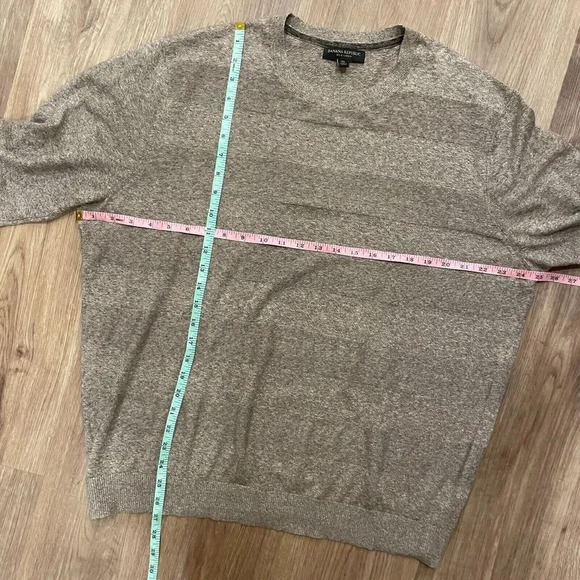 BANANA REPUBLIC Mens Gray Silk Linen Pullover Crewneck Sweater Size XL - Picture 9 of 9